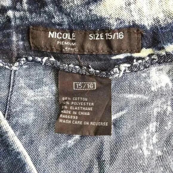 Nicole Premium Jeans Denim Skirt Midi Button Stretch Zipper Slit Y2K Plus 15/16 - Picture 5 of 5